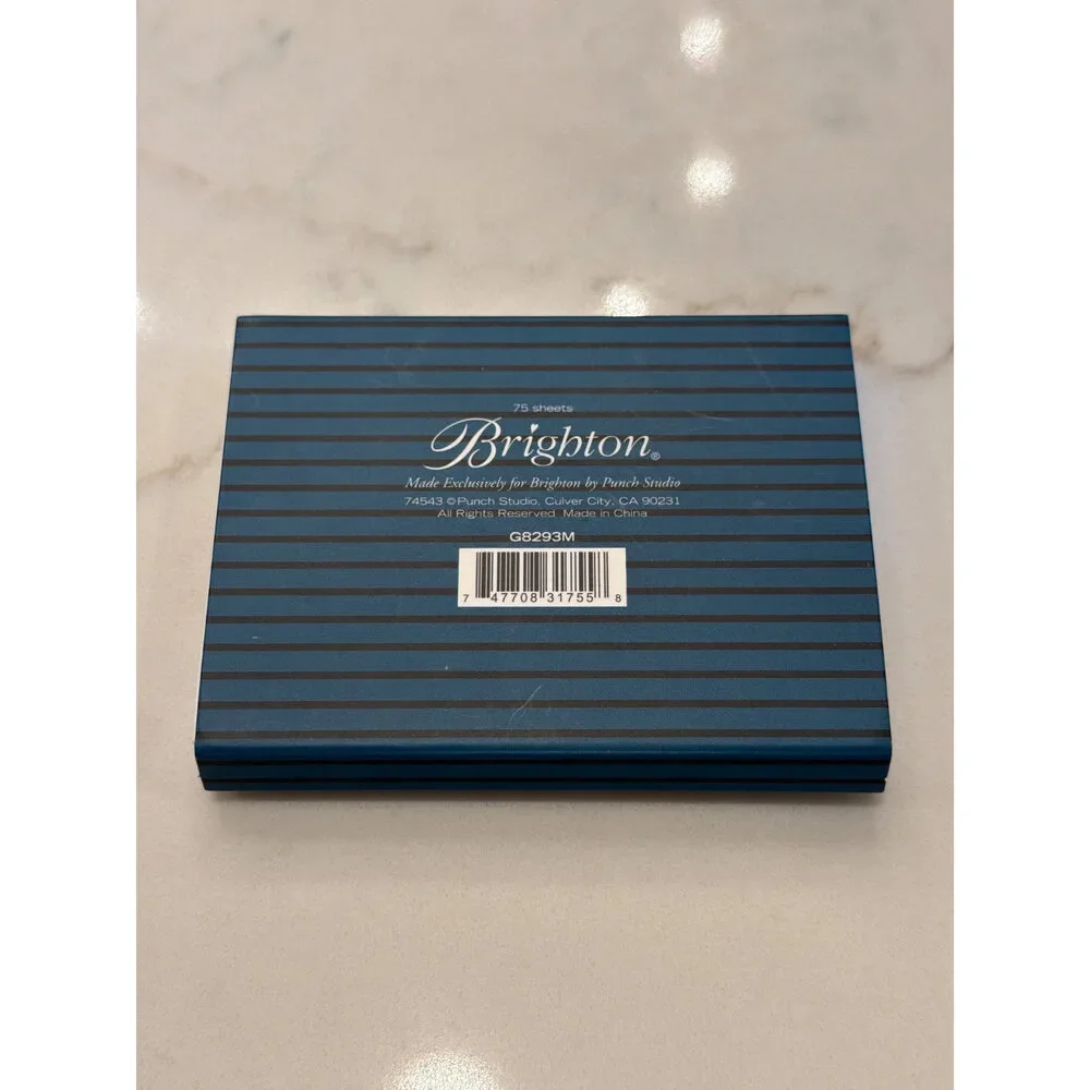 Brighton Paris Scooter Girls Notepad Blue Gold Travel Memo Pad